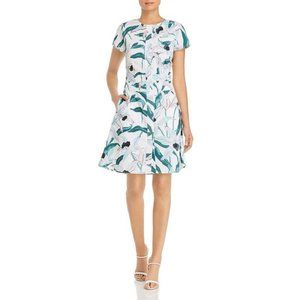 Tory Burch Ivory Desert Bloom Cotton Print Shirtdress